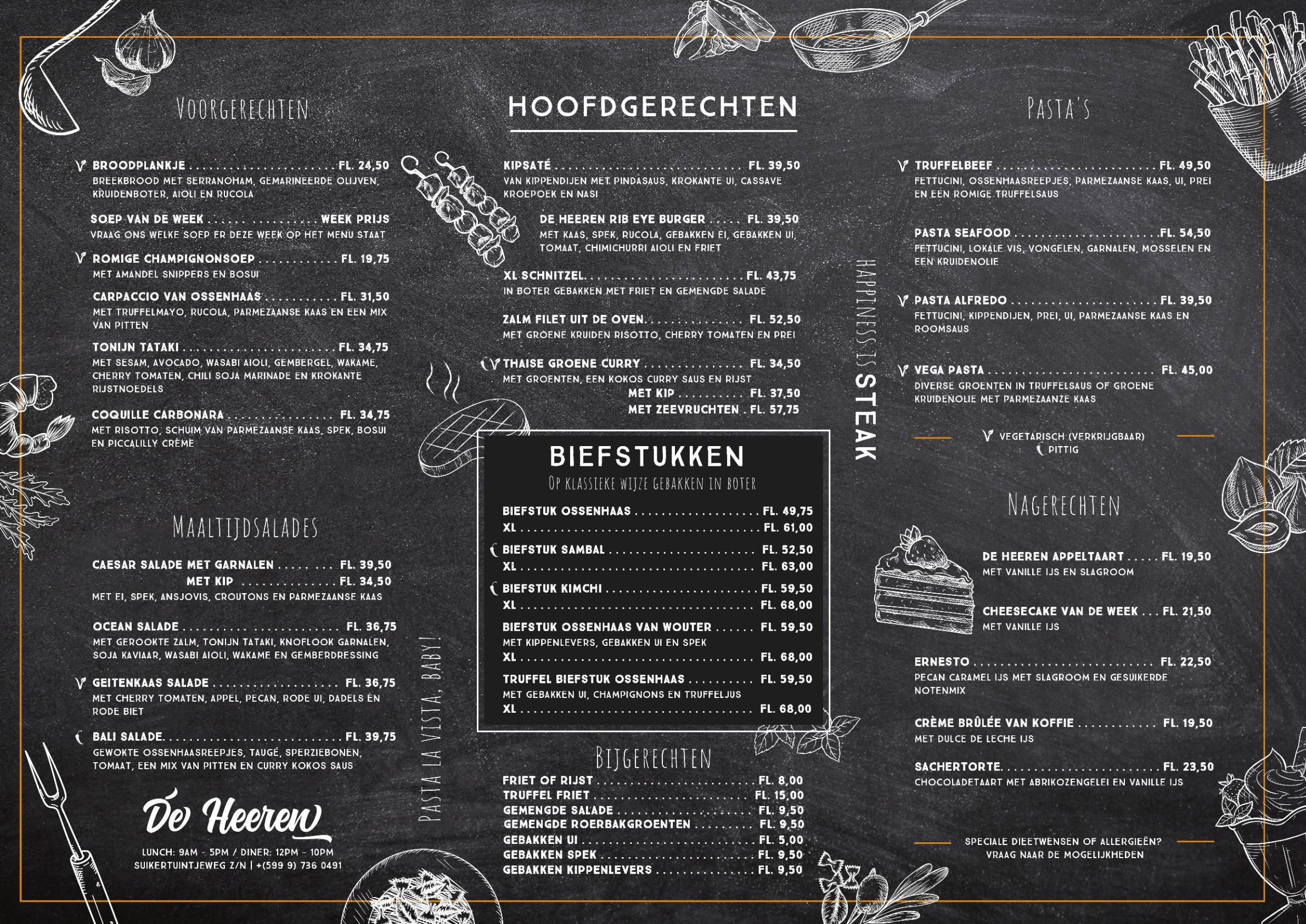 De Heeren Dinner Menu